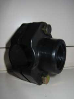 Anbohrschelle  PP 75 mm Schelle x 1" IG, 10 bar, schwarz
