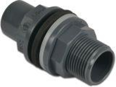 PVC-Durchführung 40/50 mm Klebemuffe x 1 3/4 AG