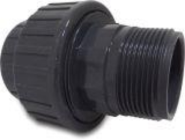 PVC-Verschraubung 1" IG/AG 10 bar grau