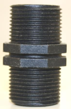PP-Doppelnippel 1", Kunststoff