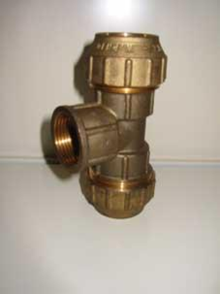 MS-PE-T-Stück-Verschraubung m.IG 25x3/4"