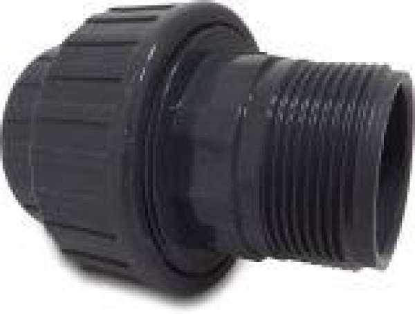 PVC-Verschraubung 1 1/4" IG/AG 10 bar grau