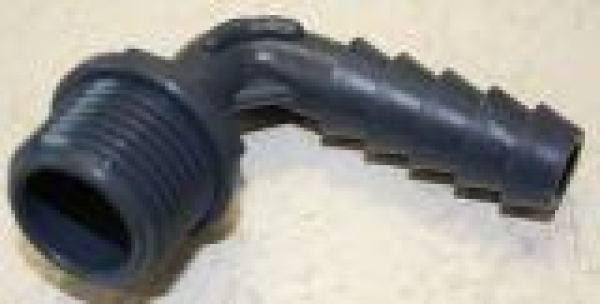 PP-Winkel-Schlauchtülle 1/2" IG x 13 mm 6 bar