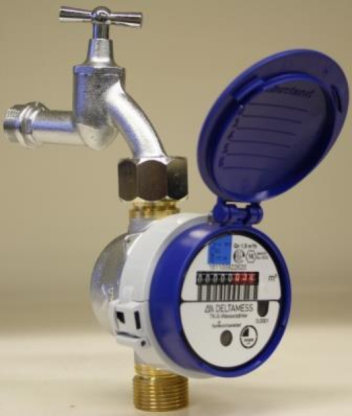 Wasserzähler für Direktanschluss an Außenwasserhahn 3/4  - Pumpen und  Wassertechnik.de